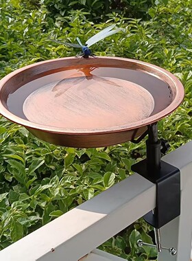 夹板式金属鸟浴盆喂食喂水器