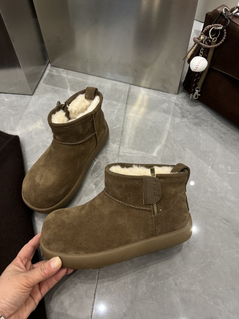 乐萱～实体店同售卡皮巴拉雪地棉2025新款时尚休闲舒适厚底雪地靴