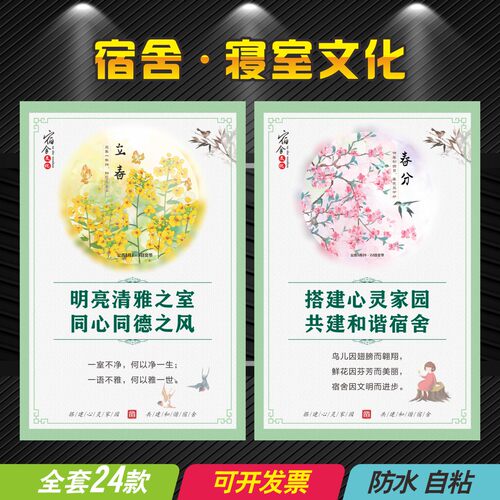 中小学生宿舍文化墙贴纸