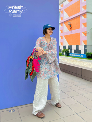 人手一条老钱风亚麻阔腿裤