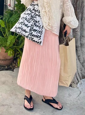 浪漫布雷 灵动飘逸重工百褶半裙仙气小众设计流苏鱼尾裙a字裙春夏