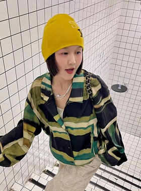 FreshMany森之境视觉艺术抽象色彩休闲高级感缎面衬衫防晒衫夹克