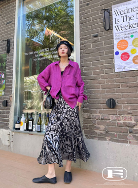 一眼难忘甜酷黑银风洋气高级鱼尾裙 经典百搭高腰显瘦半身裙a字裙