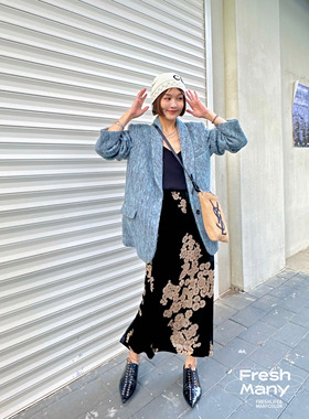 du家限量12件！gelato薄荷巧克力毛绒绒进口羊绒西装羊毛呢外套