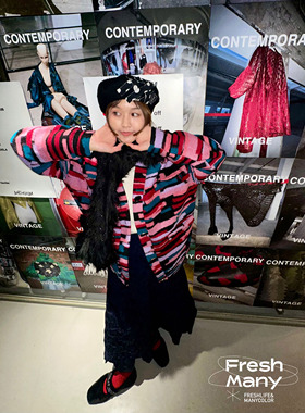 新年战袍限量10件～落日女孩美到窒息复古miu系羊毛针织保暖开衫