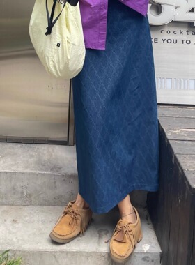 拯救衣橱刚需单品 复古单宁弹力牛仔裙开叉高腰牛仔长裙半身裙