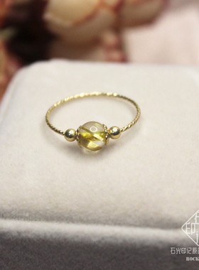 不用晶钛晶14K注金招财转运戒指