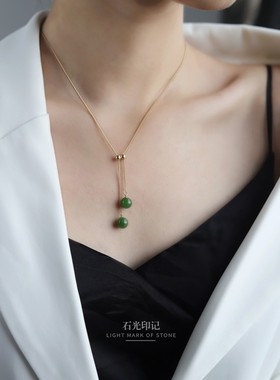 天然女式调节不褪色14K简约项链