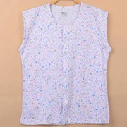 Đồ lót nữ trung niên và bà già không tay áo vest hở tay nửa áo thun mùa hè áo mẹ cotton - Áo vest