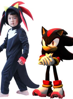 超音鼠超级索尼克黑色supersonic超音速小子cosplay儿童扮演服装