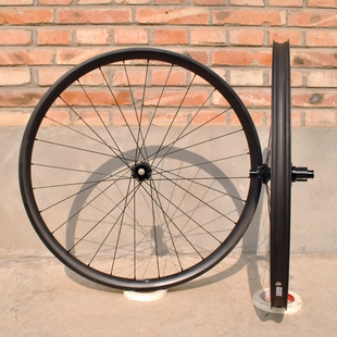 轱辘哥27.5/29碳纤维山地轮组偏心无沟边免胎垫真空DT350花鼓扁条