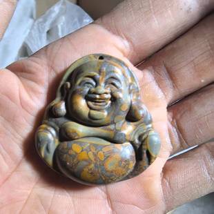 包邮送给父母爱人的保健礼品泗滨女娲石佛项链坠砭石项链吊坠