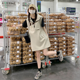 学院风卡其色连帽工装连衣裙女夏2025新款别致超好看裙子，女装连衣裙，浙宝296A
