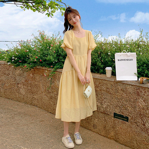 【新款现货】2023年夏装新款奶黄奶黄温柔风连衣裙23826P120K178图片