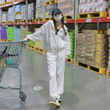 【现货】2023春季新款减韩版龄学院风肌理卫衣套装2226P155K218，女装卫衣/绒衫，浙宝296A