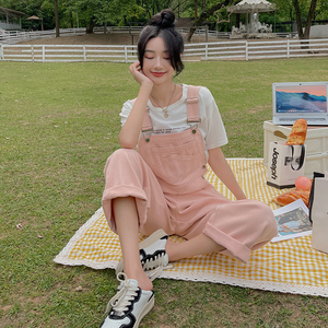 现货新款数据好！2023夏装新款减龄背带裤学生风2220