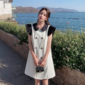 【新款】2023年夏装新款撞色小香风连衣裙23820P120K178,女装连衣裙,浙宝296A