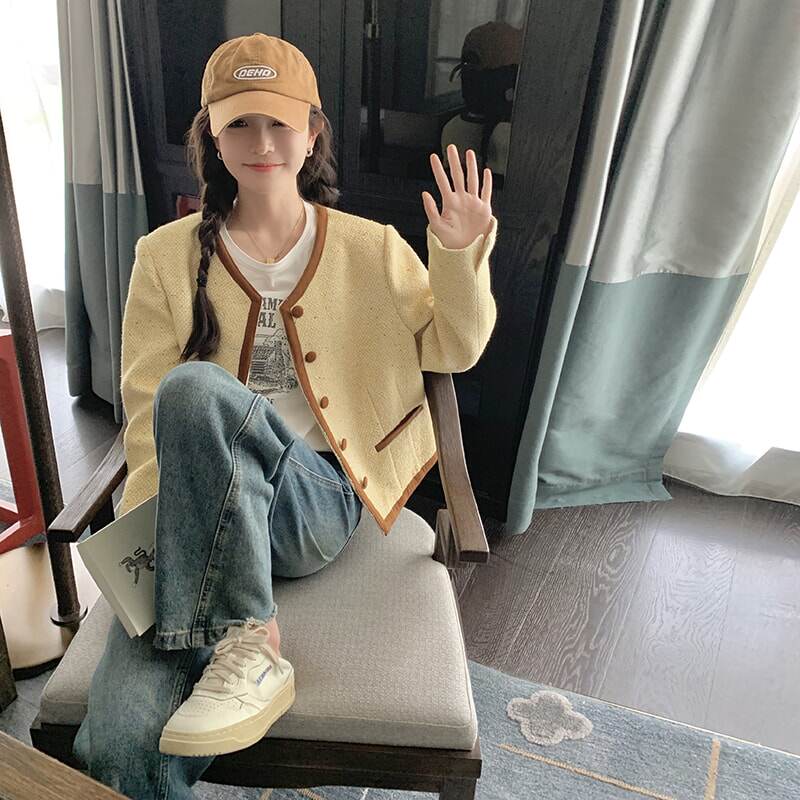296A【现货数据爆】2023秋装新款小香风外套女2342P150K208,女装西装,浙宝296A
