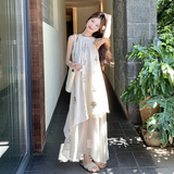 【26新款】挂脖刺绣仙气度假风连衣裙2B130-2607-P150-K258，女装连衣裙，浙宝296A