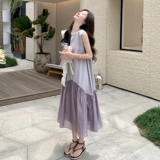 【新款】26夏季浅紫色拼接无袖连衣裙2B130-8163-P140-K248，女装连衣裙，浙宝296A