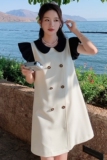 【新款现货】2023年夏装新款撞色小香风连衣裙23820P120K178，女装连衣裙，浙宝296A