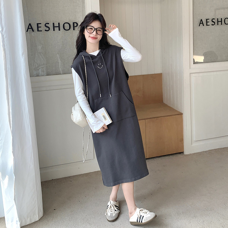 【现货】刺绣笑脸卫衣背心裙白T恤两件套296A-8131-P170-K248,商品下架区,浙宝296A