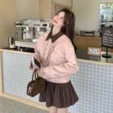 【新款现货】粉色麂皮绒半裙套装296A-8083-P205-K328，女装套装/套裙，浙宝296A