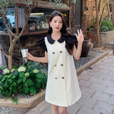 【新款】2023年夏装新款撞色小香风连衣裙23820P120K178，女装连衣裙，浙宝296A