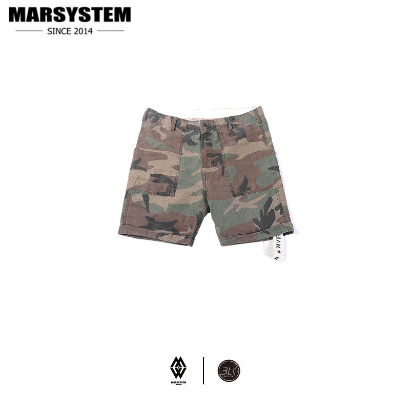 MARSYSTEM B.L.K  RIBBON SHORTS CAMPL迷彩工装短裤流行夏季青春在类目 男装, 休闲裤中 - 来自Buy2taobao.com提供专业的淘宝代购服务