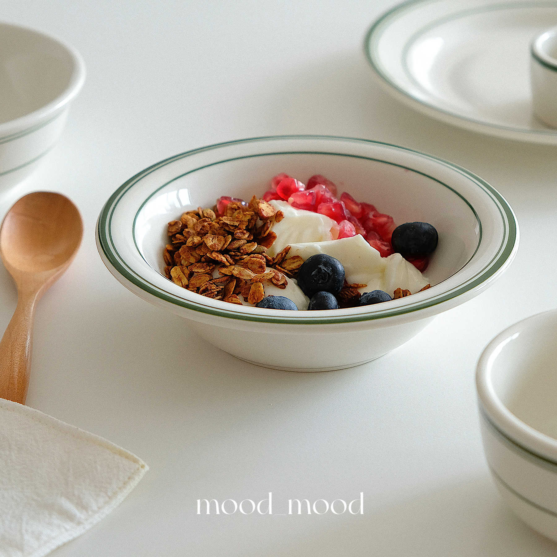 绿线系列/翻边麦片碗酸奶甜品碗