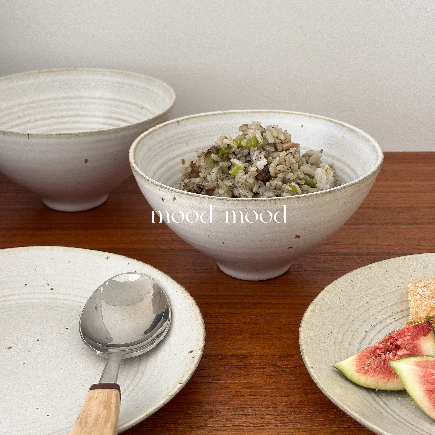 moodboard 日系手作米饭碗 螺纹复古甜品碟骨碟作家器陶瓷