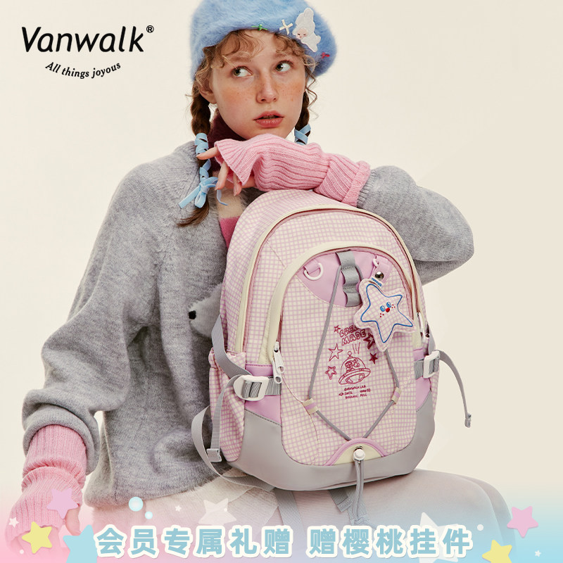 VANWALK/出走休闲少女双肩背包图片