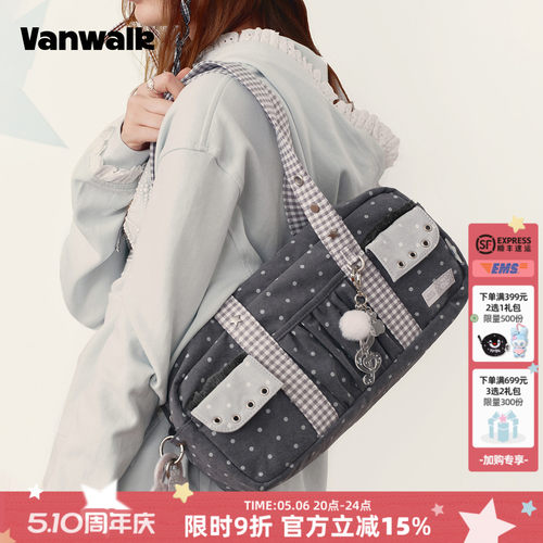VANWALK/出走高颜值女款单肩包包