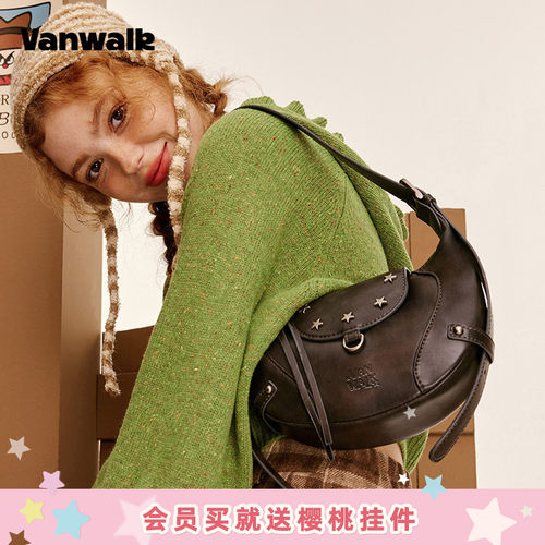 vanwalk/出走美式复古单肩斜跨包