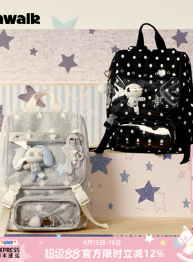 VANWALK lucky pony波点小食量日常款外出痛包休闲双肩包少女书包