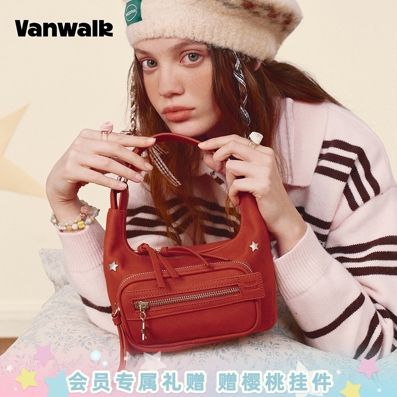 VANWALK/出走星星波点单肩斜挎包图片