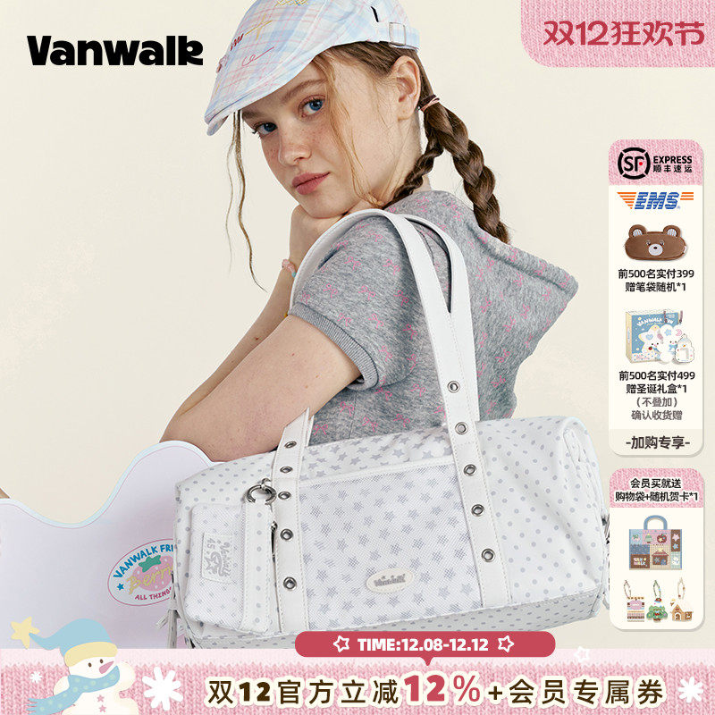 VANWALK Fruit Power新款少女小众单肩腋下手提包通勤运动包包ins