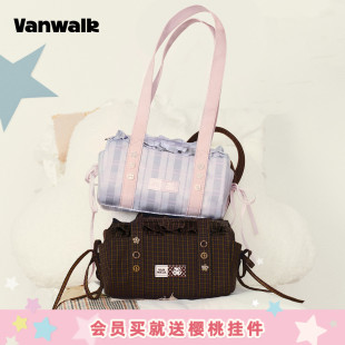 VANWALK lucky pony小众新款外出手提小圆包流苏单肩腋下少女包包
