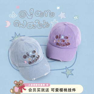 VANWALK 美式 复古做旧鸭舌帽女生夏季 显脸小棒球帽子 Starry新款