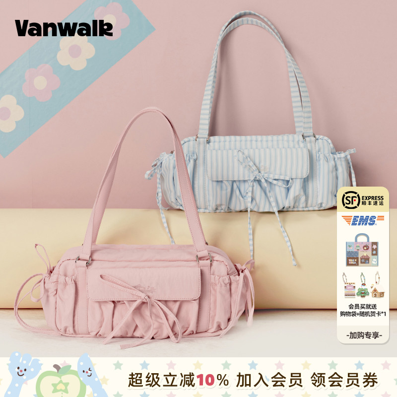 VANWALK/出走芭蕾风蝴蝶结单肩包