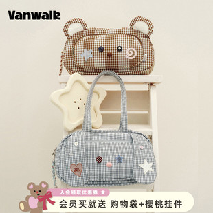小众设计可爱动物耳朵托特包女生大容量手提单肩包 VANWALK手账屋