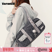 pony新款 VANWALK lucky 少女波点单肩包通勤百搭外出手提腋下包包