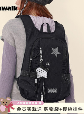 VANWALK lucky pony小众设计户外大容量双肩包女生高颜值书包背包