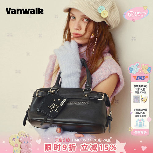 VANWALK/出走高级感手提斜跨女包