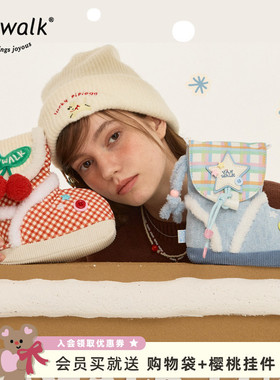 VANWALK圣诞系列 小众设计毛绒靴子包女生礼物逛街单肩斜挎手机包