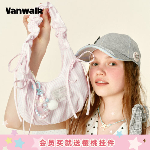 VANWALK/出走蝴蝶结芭蕾风腋下包