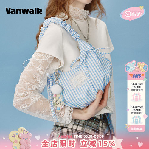 VANWALK/出走芭蕾风手提单肩包