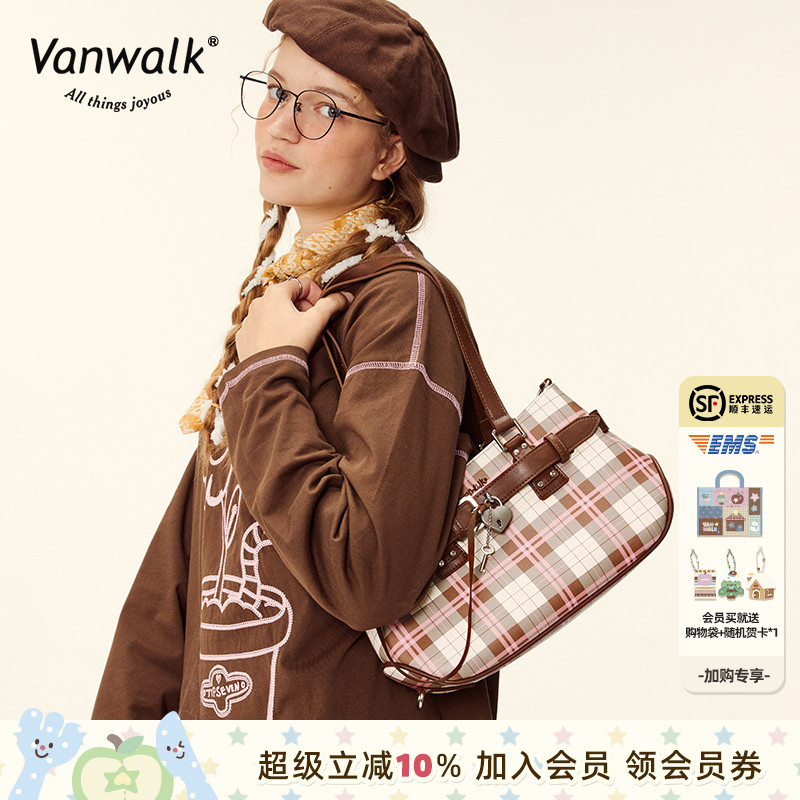 vanwalk/出走秋冬复古通勤托特包
