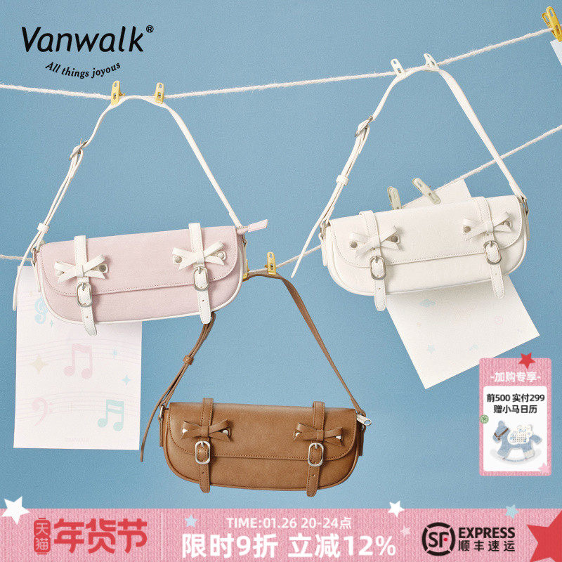 VANWALK happy band小众设计剑桥法棍包女通勤手提单肩法式腋下包,箱包皮具/热销女包/男包,通用款女包,淘宝优惠券,粉丝福利购,淘宝优惠卷