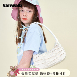 VANWALK海边日记 少女法棍包手提单肩包 小众设计高级感腋下包法式